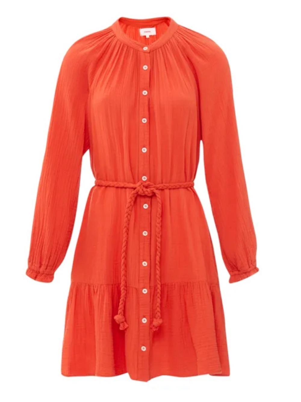 XiRENA Rainey cotton gauze midi dress in mandarin size small.